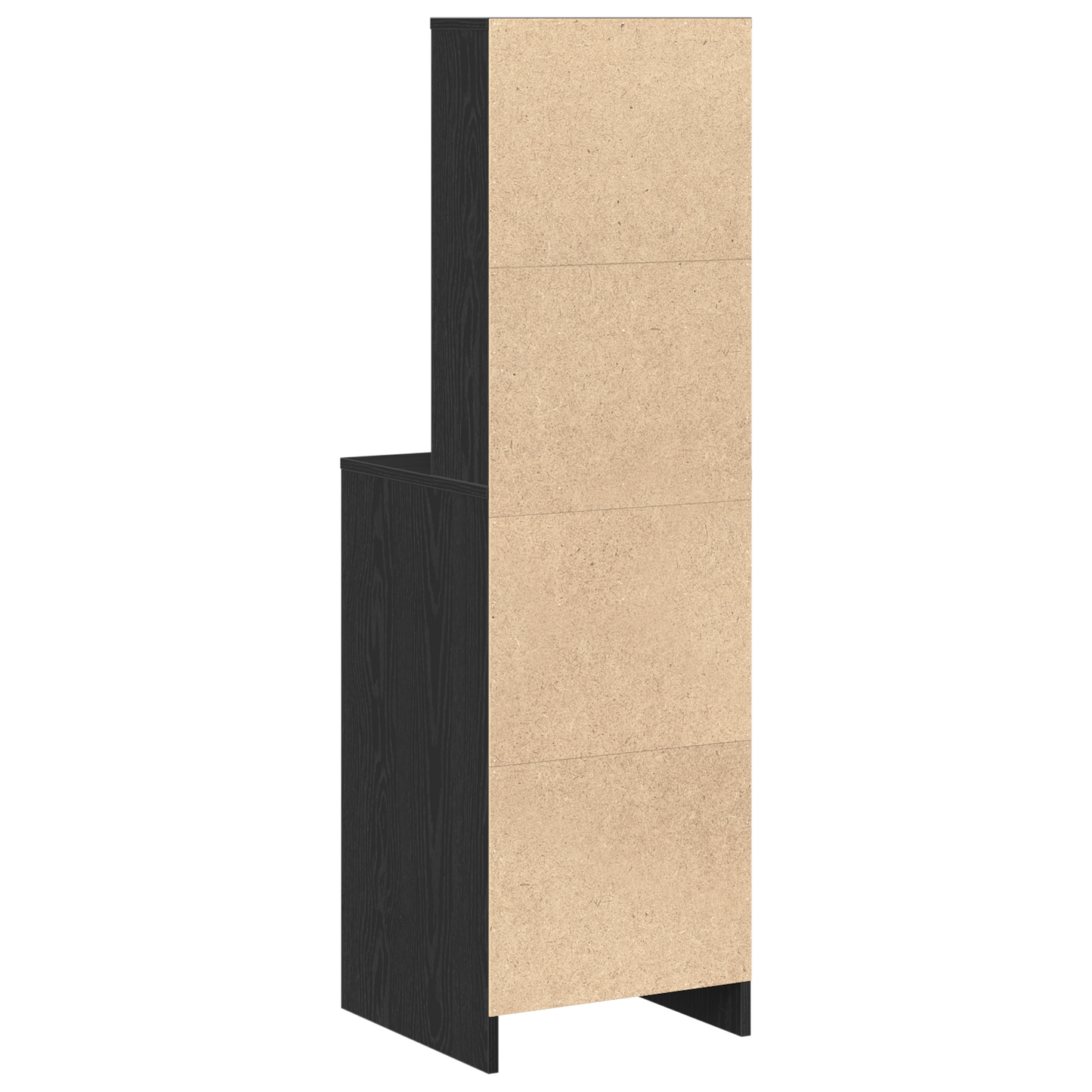 Highboard Med Skuffe Sort Eg 40 X 41 X 135 Cm Konstrueret Træ
