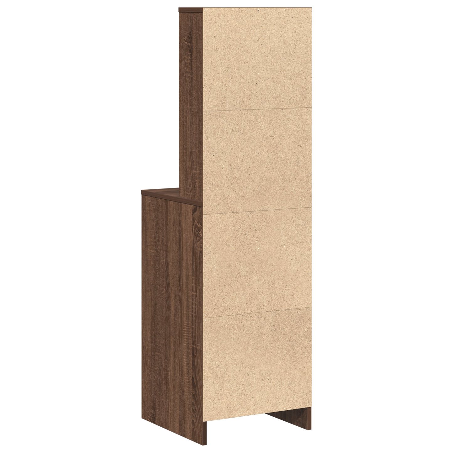 Highboard Med Skuffe Brun Eg 40 X 41 X 135 Cm Konstrueret Træ