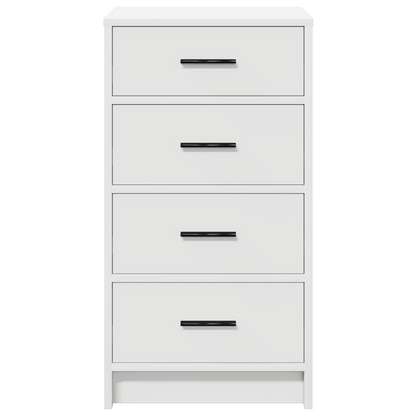 Sideboard Med Skuffe Hvid 40 X 41 X 75 Cm Konstrueret Træ