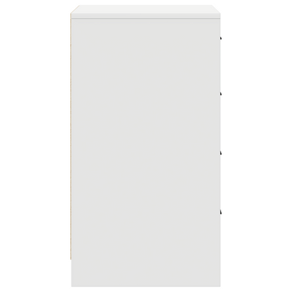 Sideboard Med Skuffe Hvid 40 X 41 X 75 Cm Konstrueret Træ