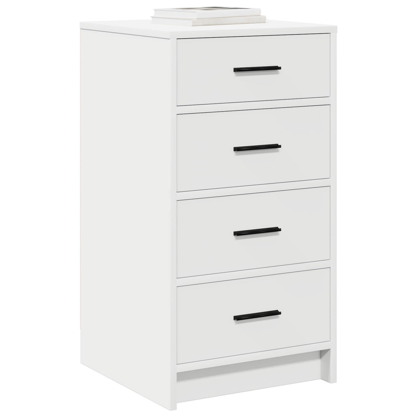 Sideboard Med Skuffe Hvid 40 X 41 X 75 Cm Konstrueret Træ