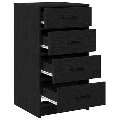 Skænk Sort Eg 40X41X75 Cm Konstrueret Træ