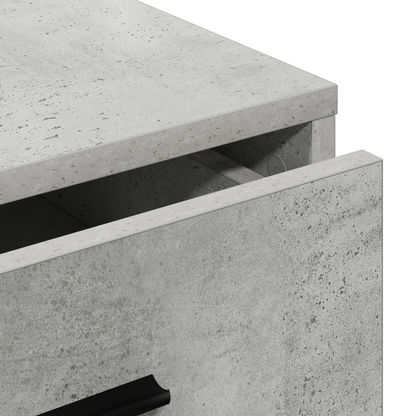Sideboard Med Skuffe Betongrå 40 X 41 X 75 Cm Konstrueret Træ