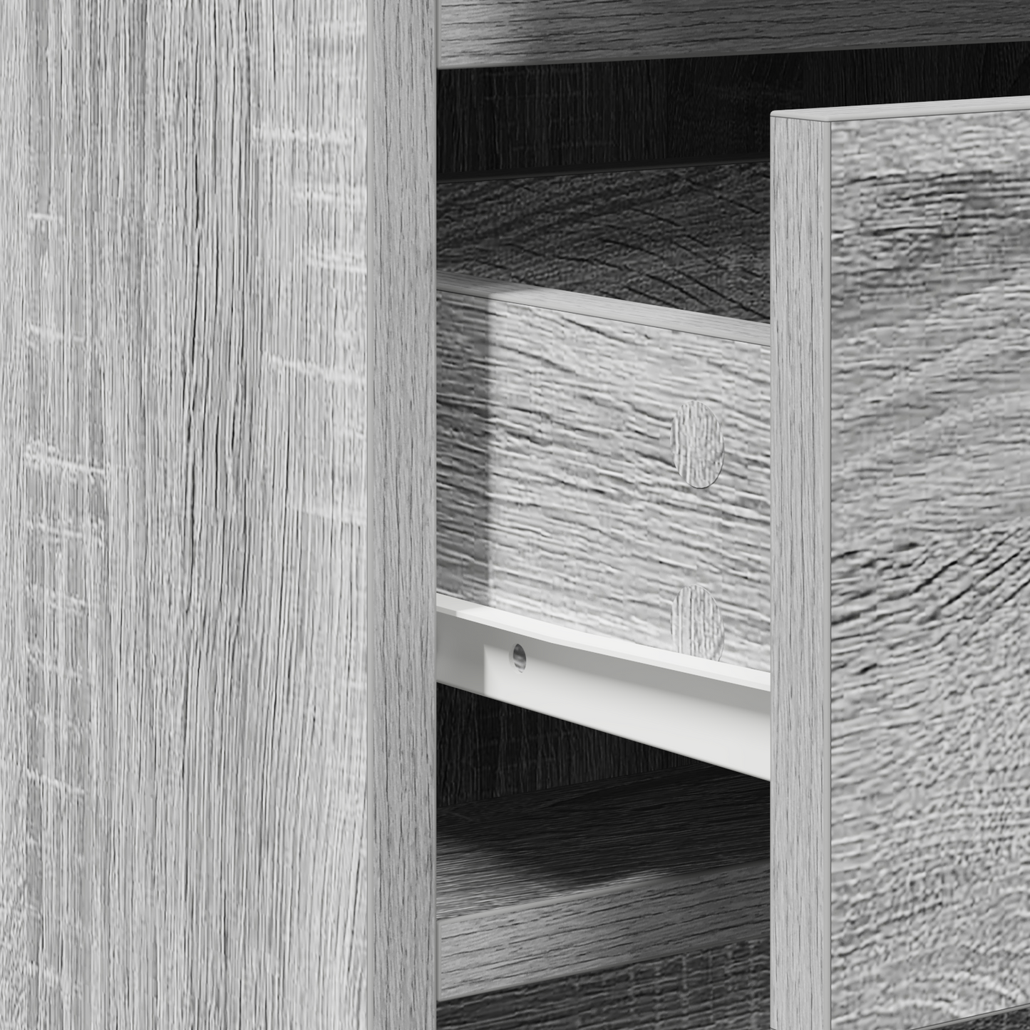 Sideboard Grå Sonoma-Eg 40 X 41 X 75 Cm Konstrueret Træ