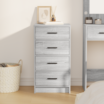 Sideboard Grå Sonoma-Eg 40 X 41 X 75 Cm Konstrueret Træ