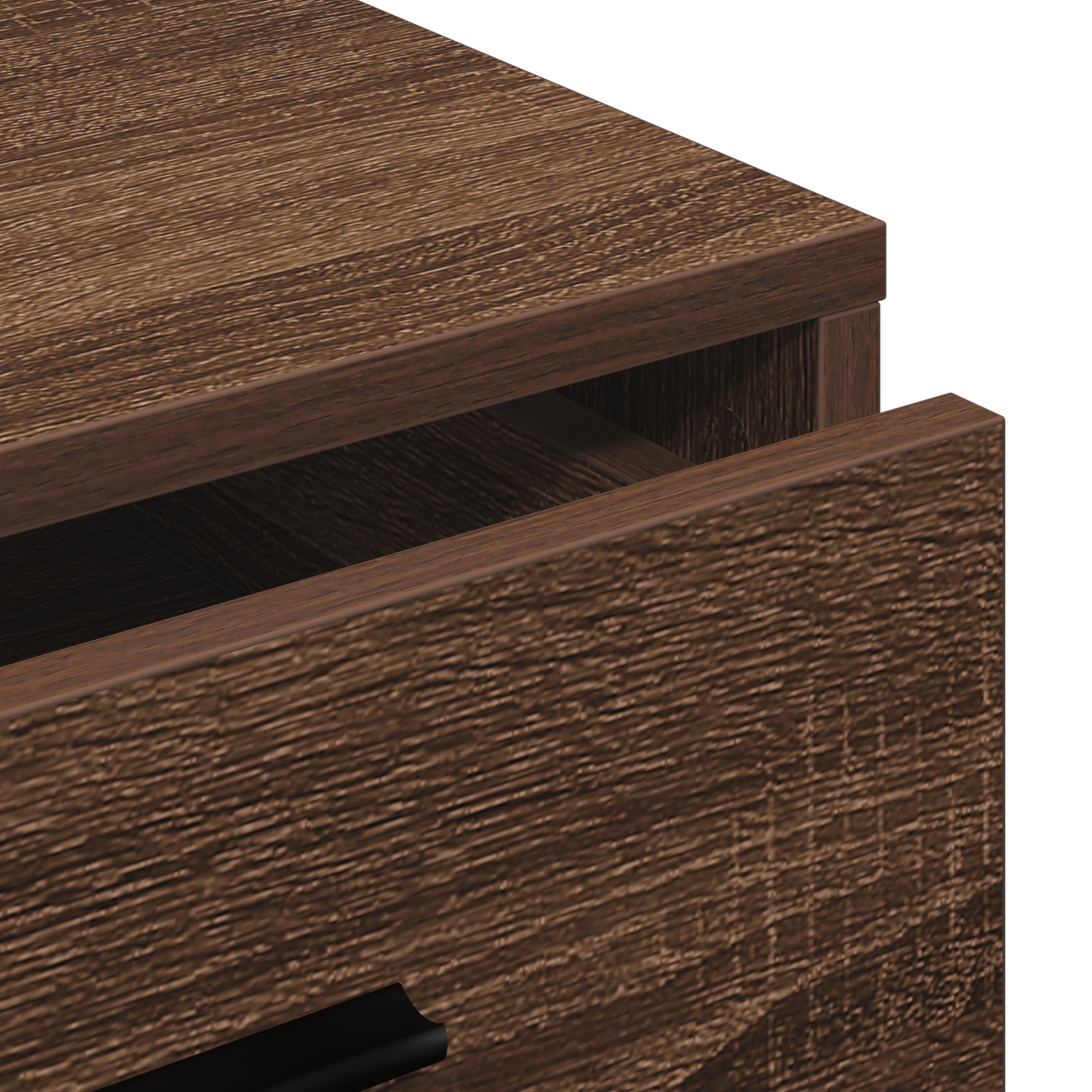 Sideboard Med Skuffe Brun Eg 40 X 41 X 75 Cm Konstrueret Træ