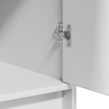 Sideboard Med Skuffe Hvid 40 X 40.5 X 75 Cm Konstrueret Træ