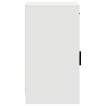 Sideboard Med Skuffe Hvid 40 X 40.5 X 75 Cm Konstrueret Træ