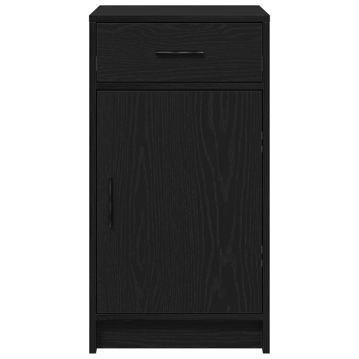 Sideboard Med Skuffe Sort Eg 40 X 40.5 X 75 Cm Konstrueret Træ