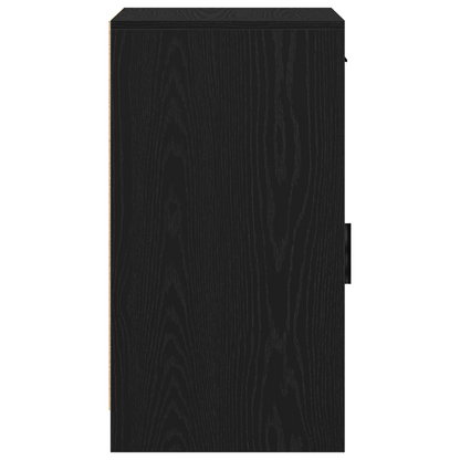 Sideboard Med Skuffe Sort Eg 40 X 40.5 X 75 Cm Konstrueret Træ