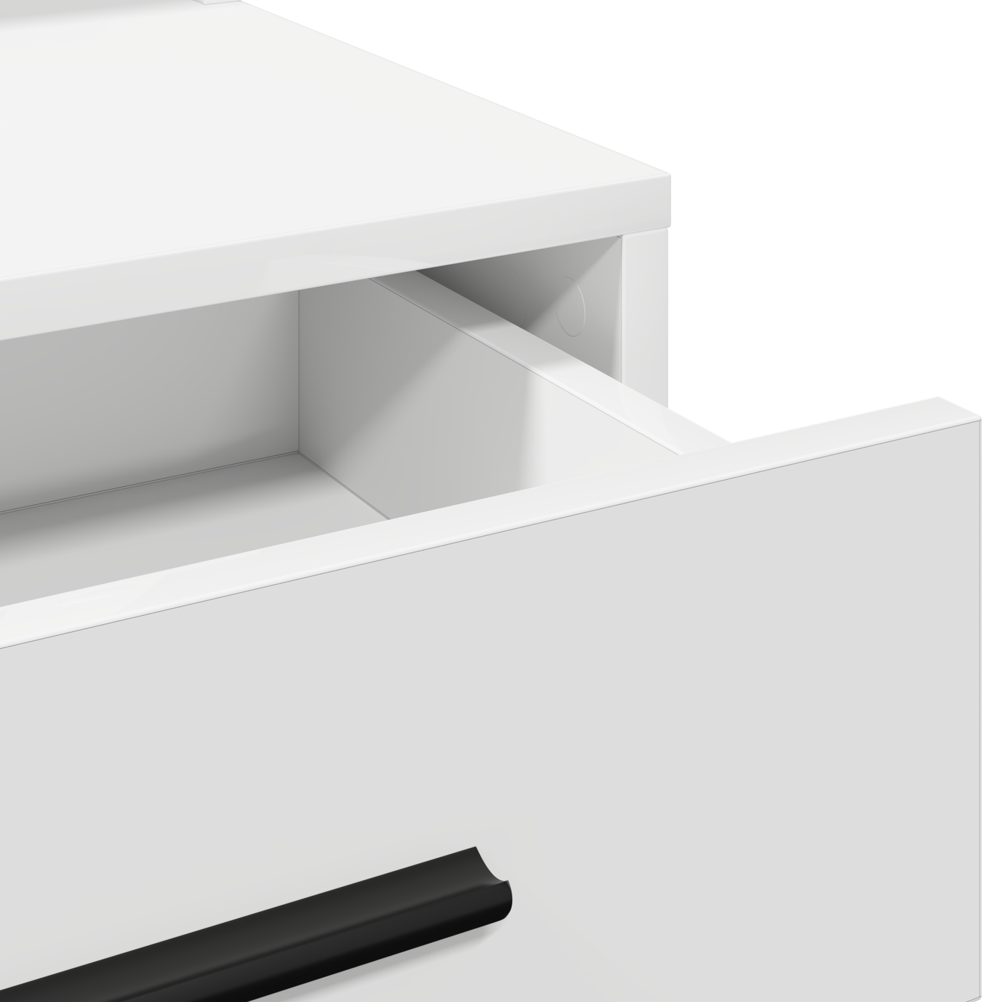 Makeupbord Med Skuffe Hvid 79 X 41 X 135 Cm Konstrueret Træ