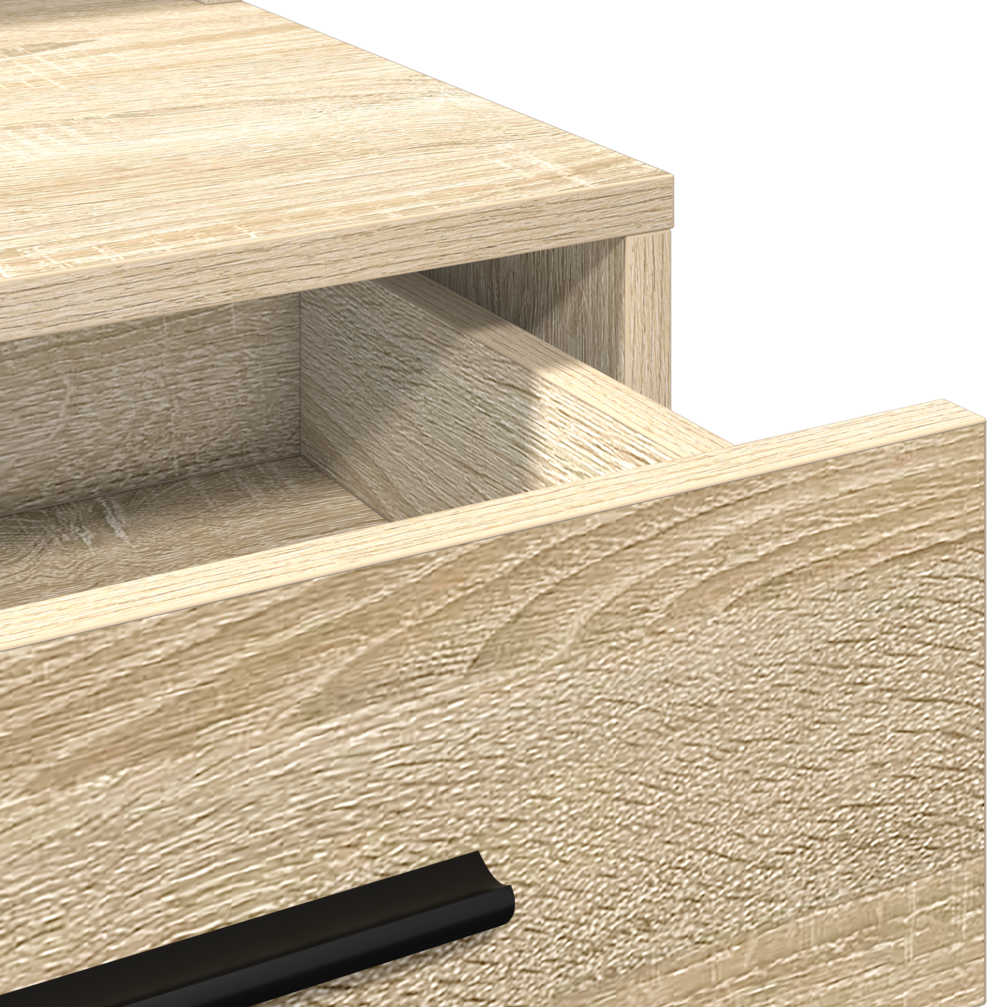 Makeupbord Med Hylde Sonoma-Eg 79 X 41 X 135 Cm Konstrueret Træ