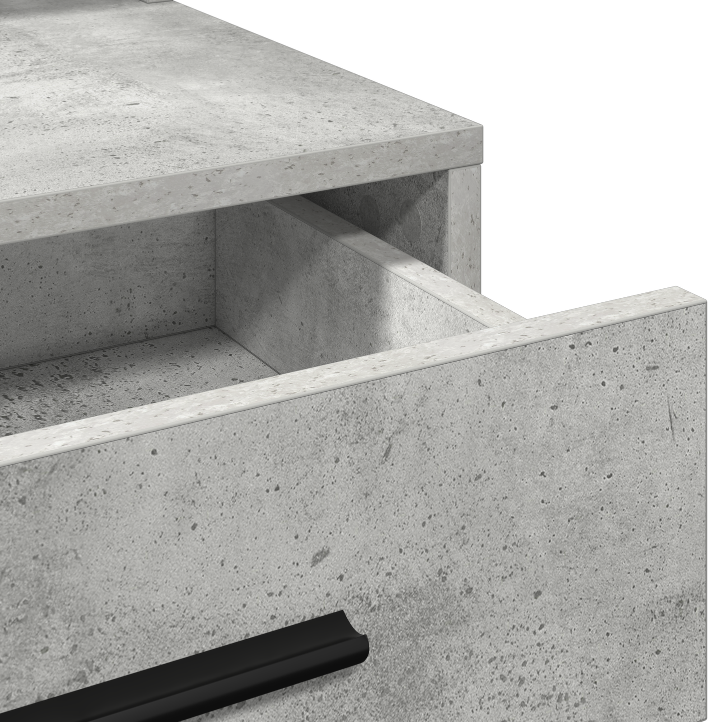 Makeupbord Med Skuffe Betongrå 79 X 41 X 135 Cm Konstrueret Træ