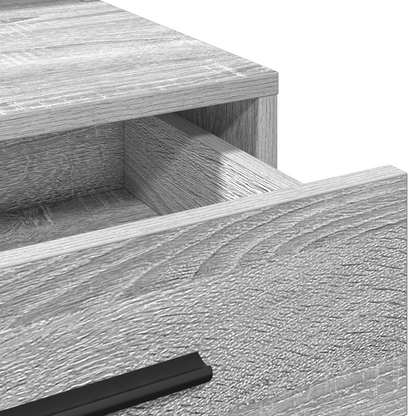 Makeupbord Grå Sonoma 79 X 41 X 135 Cm Konstrueret Træ