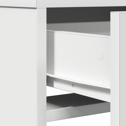 Makeupbord Med Skuffe Hvid 50 X 41 X 135 Cm Konstrueret Træ