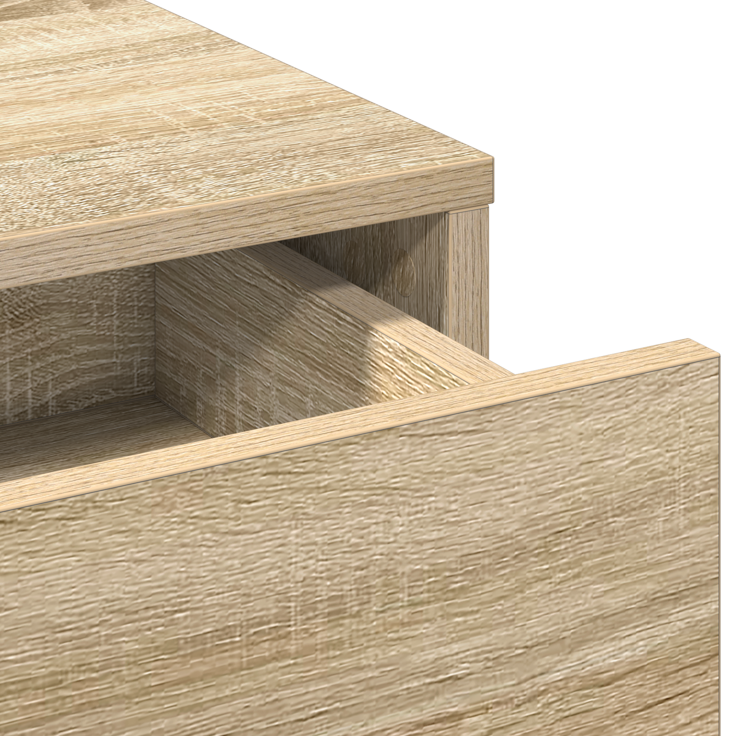 Makeupbord Med Hylde Sonoma-Eg 50 X 41 X 135 Cm Konstrueret Træ