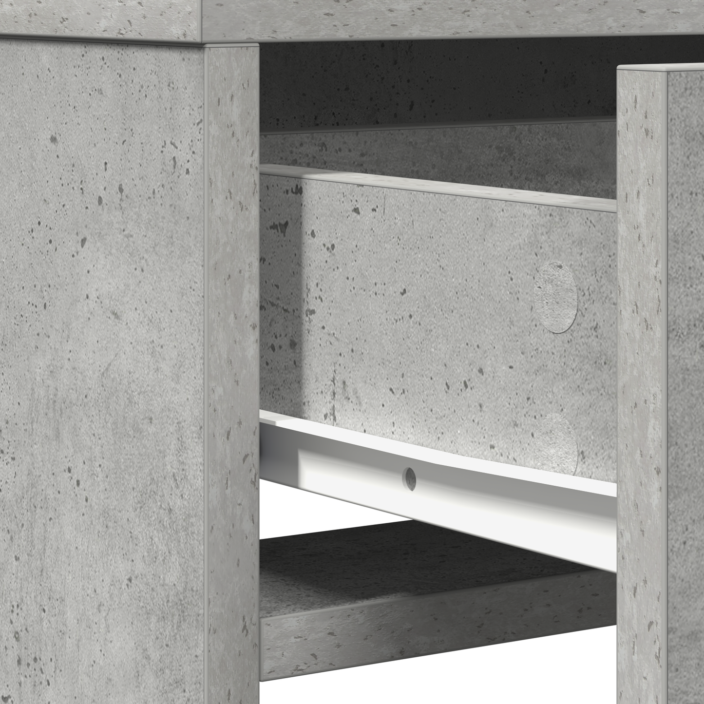 Makeupbord Med Skuffe Betongrå 50 X 41 X 135 Cm Konstrueret Træ