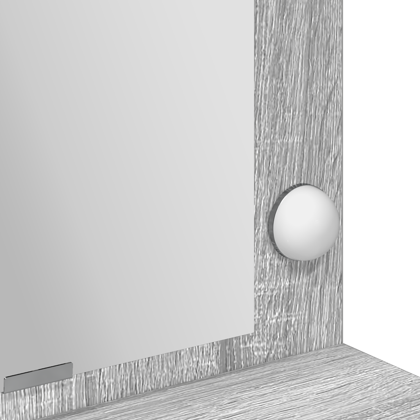 Makeupbord Grå Sonoma-Eg 100 X 41 X 135 Cm Konstrueret Træ