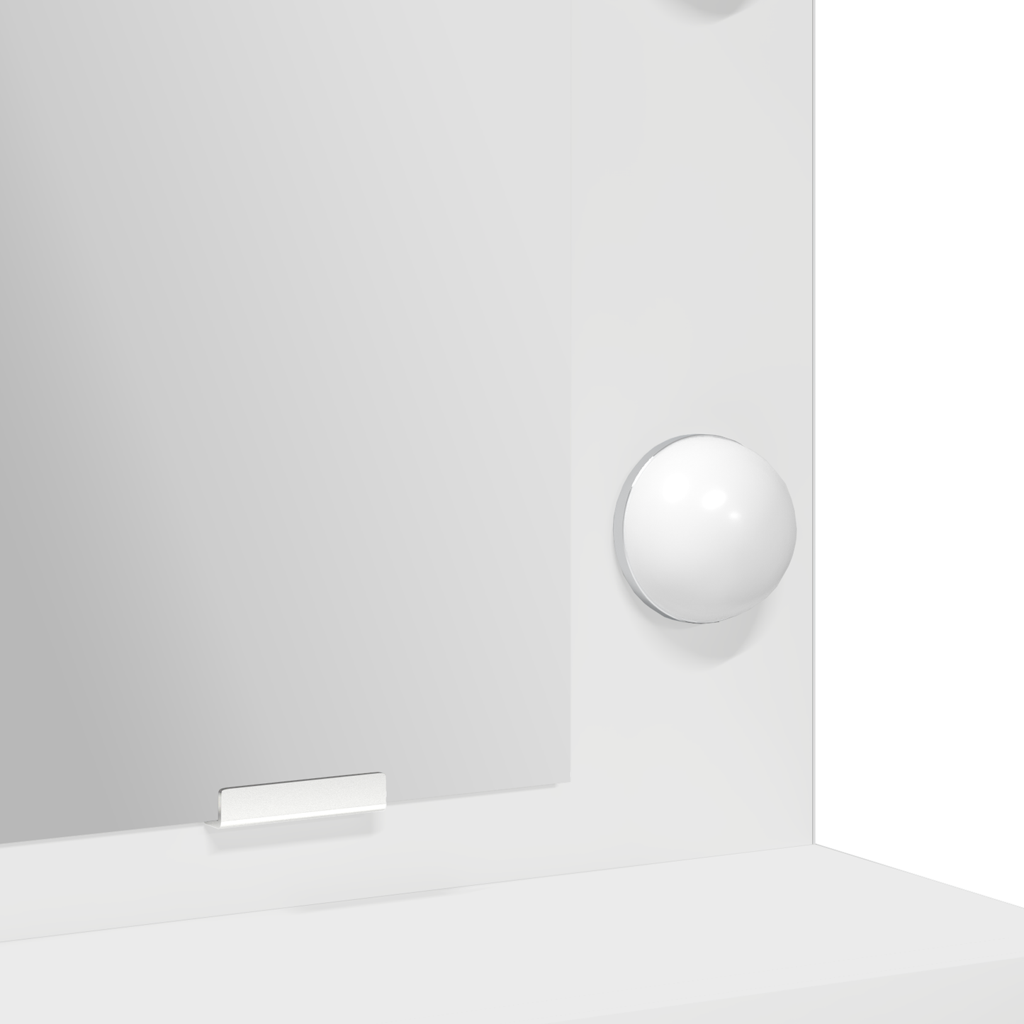 Makeupbord Med Hylde Hvid 79 X 41 X 135 Cm Konstrueret Træ