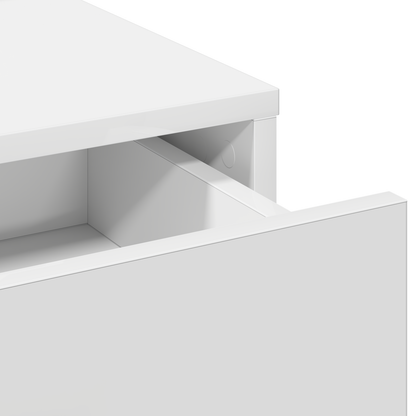 Make-Up Bord Med Skuffer - Hvid - 50X41X140 Cm