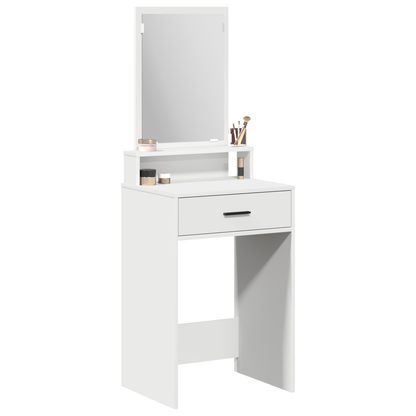 Make-Up Bord Med Skuffer - Hvid - 50X41X140 Cm