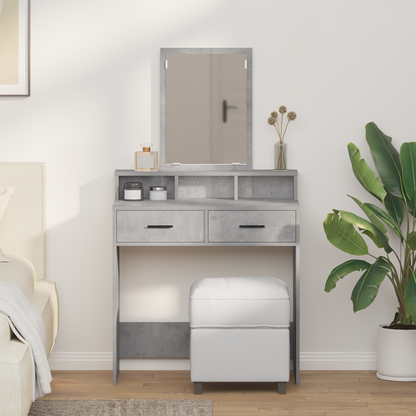 Dressingbord Betongrå 79 X 41 X 140 Cm Konstrueret Træ