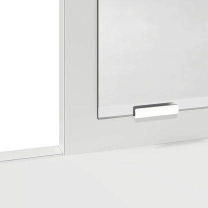 Dressingbord Med Skuffe Hvid 100 X 41 X 140 Cm Konstrueret Træ