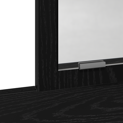 Dressingbord Sort Eg 100 X 41 X 140 Cm Konstrueret Træ