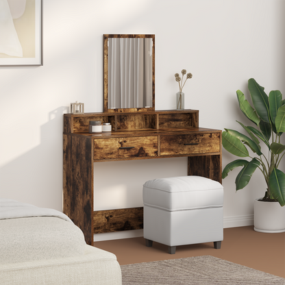 Dressingbord Røget Eg 100 X 41 X 140 Cm Konstrueret Træ