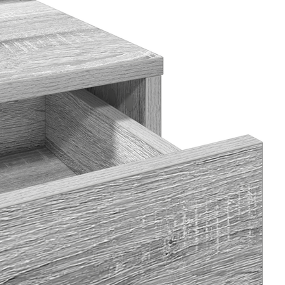 Klædeskab Med Skuffe Grå 50 X 41 X 140 Cm Konstrueret Træ