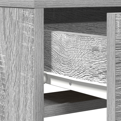 Klædeskab Med Skuffe Grå 50 X 41 X 140 Cm Konstrueret Træ