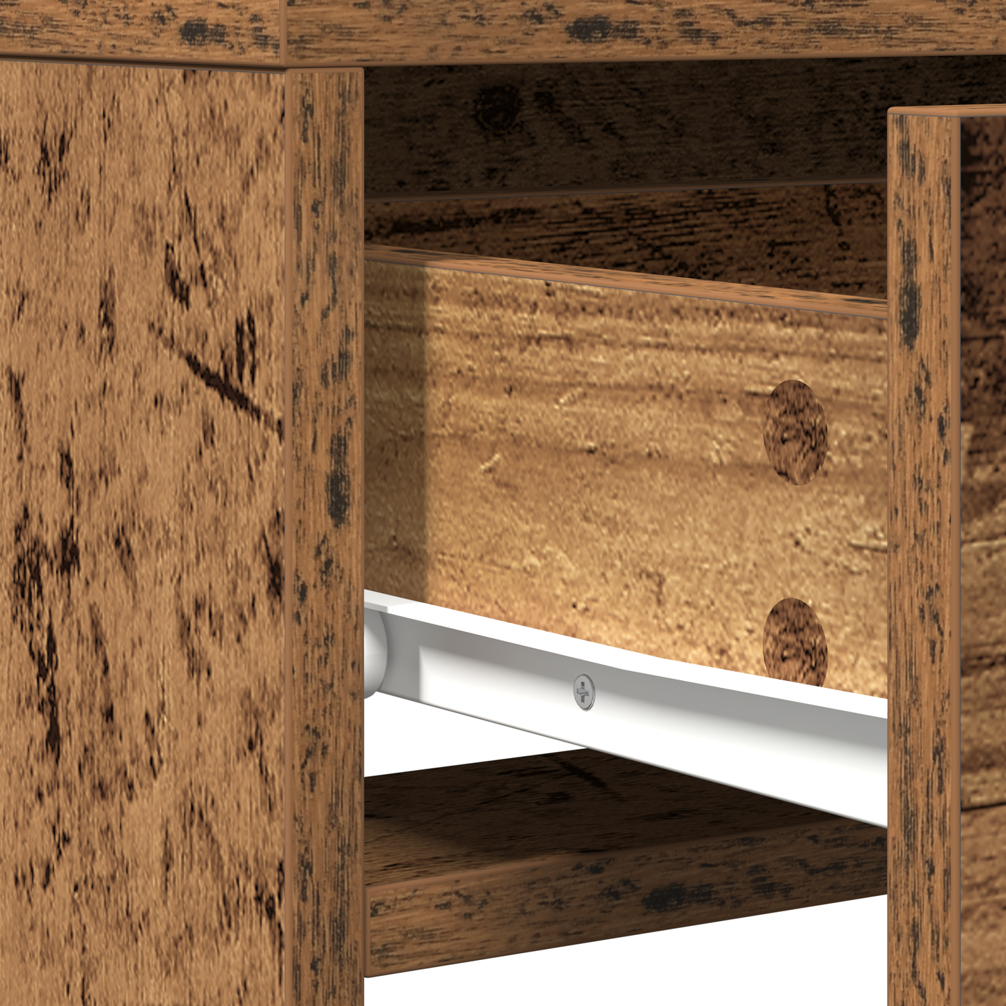 Klædeskab Med Skuffe Brun 50 X 41 X 140 Cm Konstrueret Træ