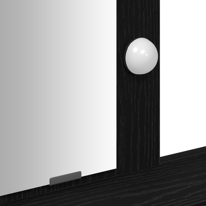 Klædeskab Med Skuffe Sort 79 X 41 X 140 Cm Konstrueret Træ