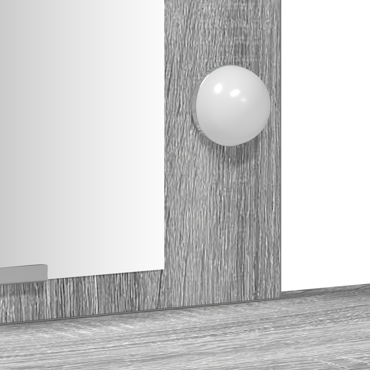 Klædeskab Med Opbevaring Grå 102 X 33 X 135 Cm Konstrueret Træ