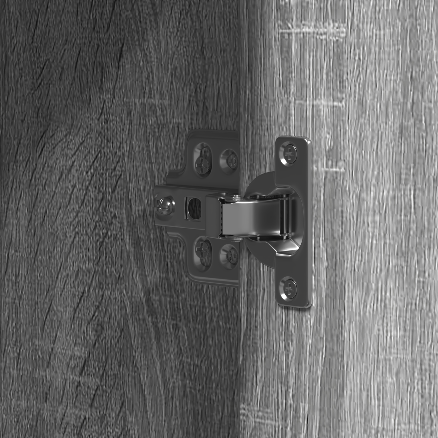 Klædeskab Med Opbevaring Grå 102 X 33 X 135 Cm Konstrueret Træ