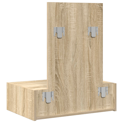 Klædeskab Med Skuffe Brun 60 X 40 X 70 Cm Konstrueret Træ