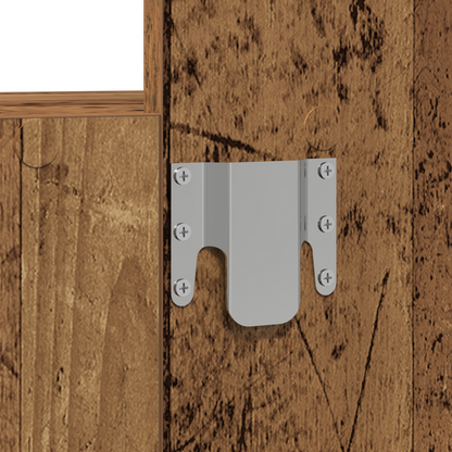 Klædeskab Med Skuffe Brun 60 X 40 X 70 Cm Konstrueret Træ