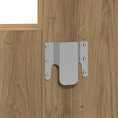 Klædeskab Med Skuffe Brun 60 X 40 X 70 Cm Konstrueret Træ