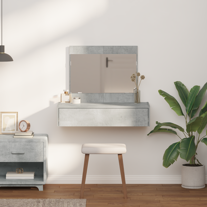 Klædeskab Med Skuffe Grå 83 X 40 X 70 Cm Konstrueret Træ