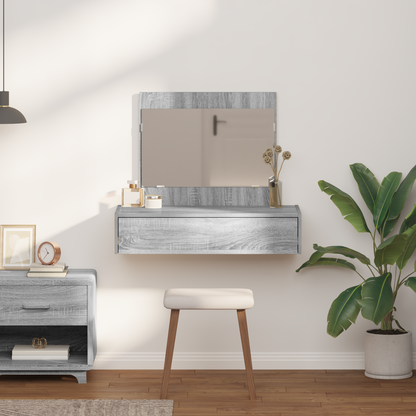 Klædeskab Med Skuffe Grå 83 X 40 X 70 Cm Konstrueret Træ