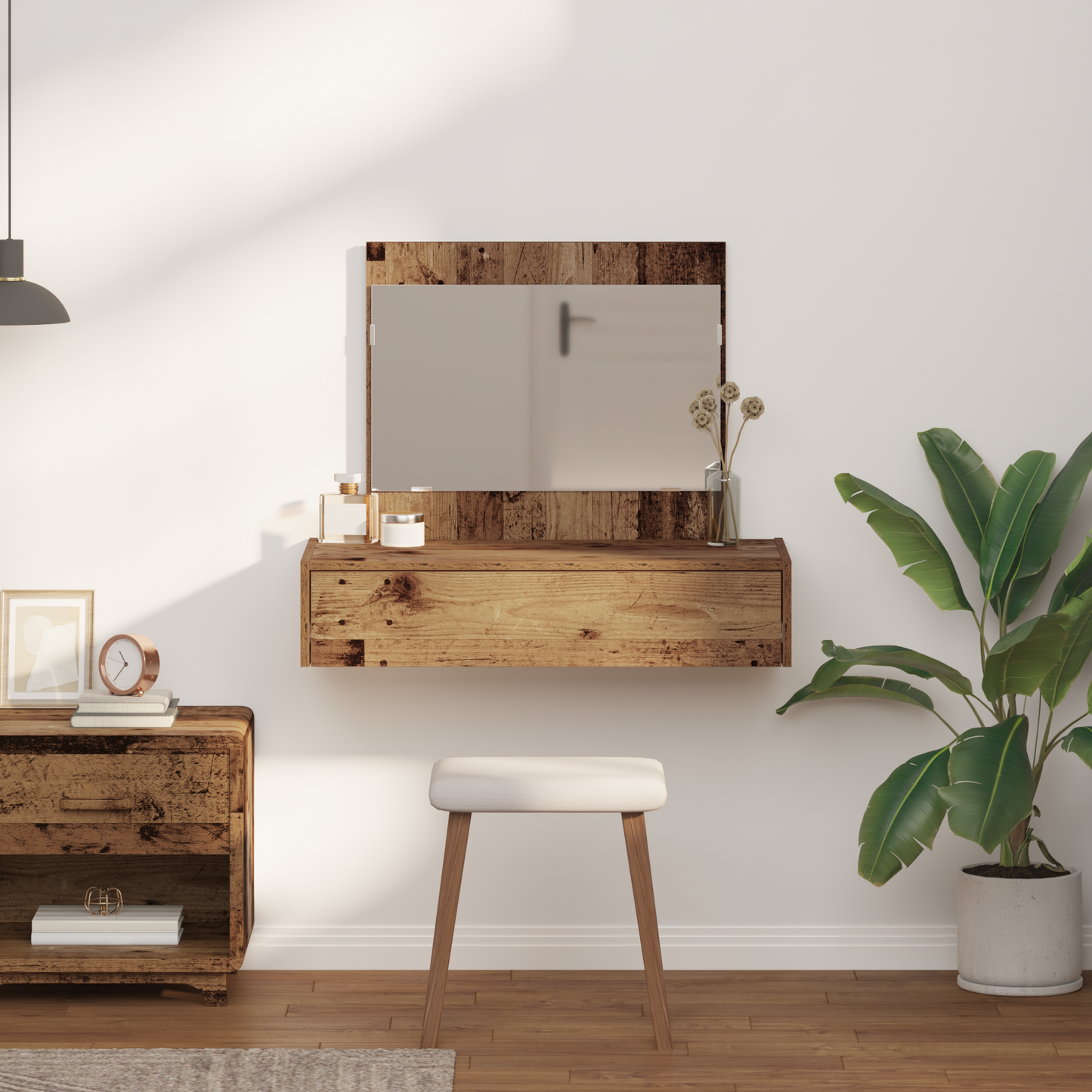 Klædeskab Med Skuffe Brun 83 X 40 X 70 Cm Konstrueret Træ