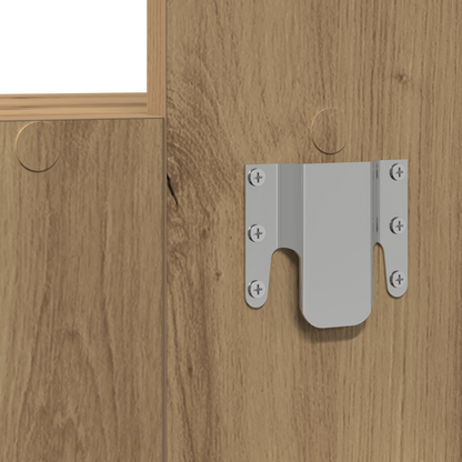 Klædeskab Med Skuffe Brun 83 X 40 X 70 Cm Konstrueret Træ