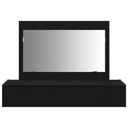 Klædeskab Med Skuffe Sort 100 X 40 X 70 Cm Konstrueret Træ