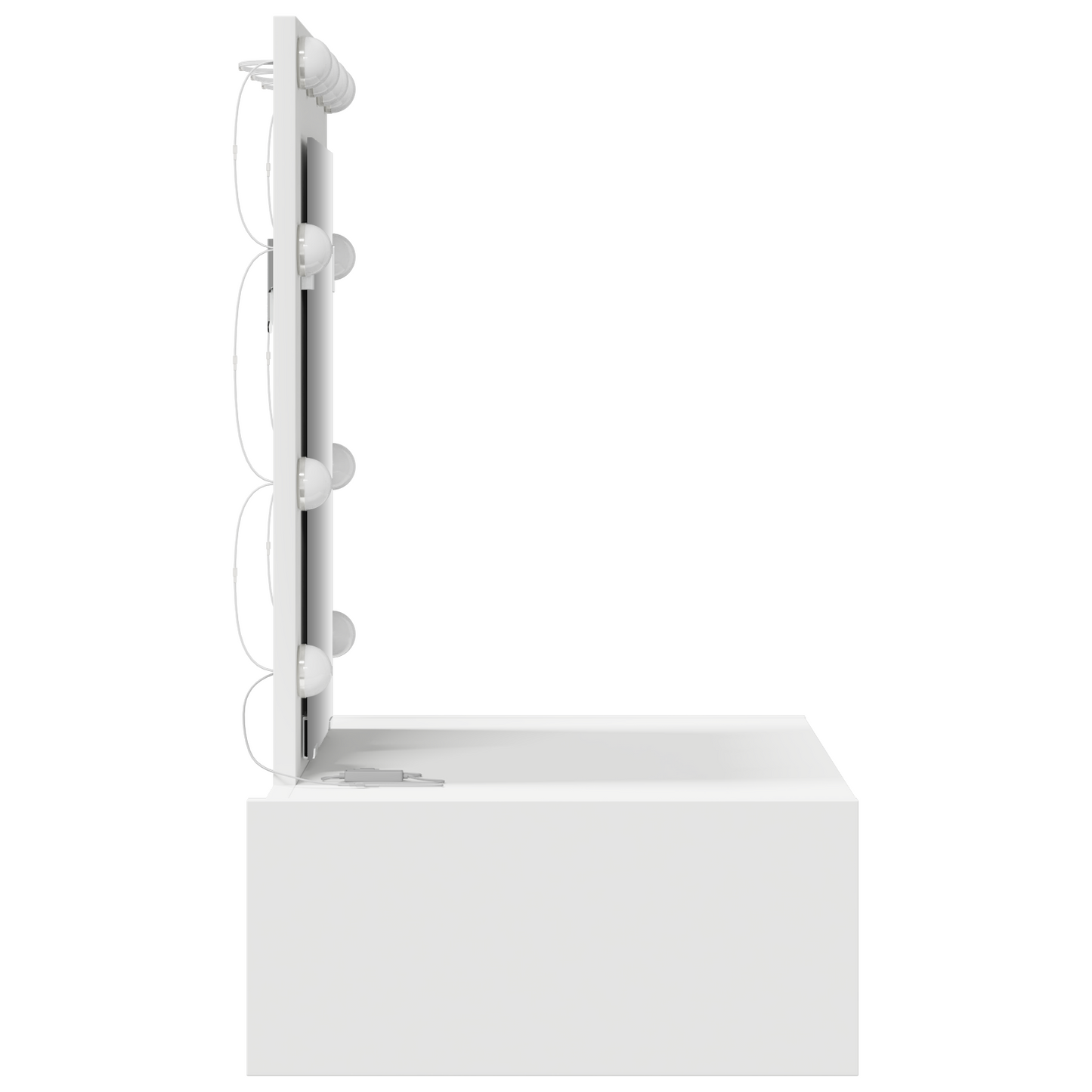 Klædeskab Med Skuffe Hvid 60 X 40 X 70 Cm Konstrueret Træ