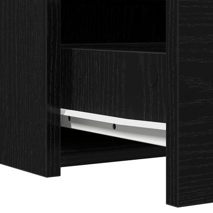 Klædeskab Med Skuffe Sort 60 X 40 X 70 Cm Konstrueret Træ