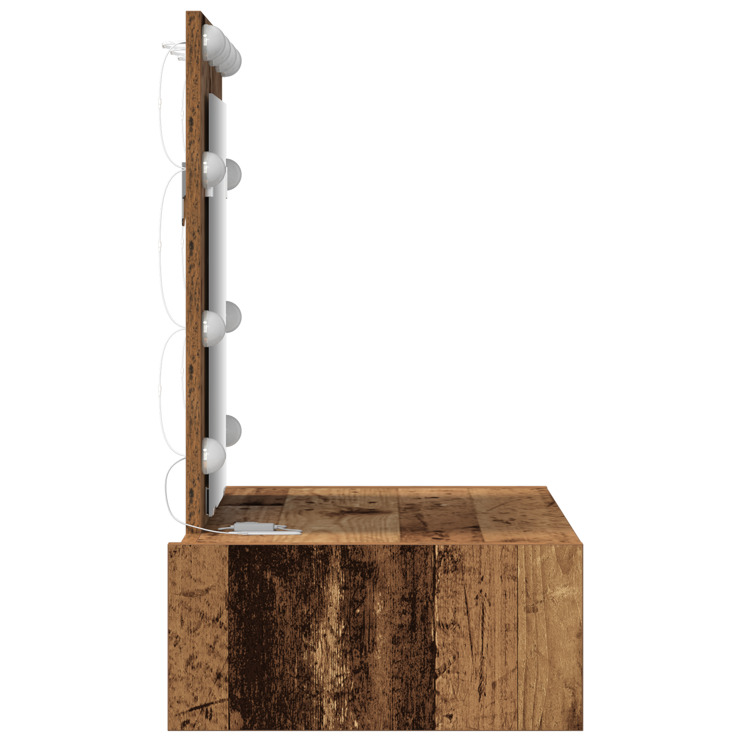 Klædeskab Med Skuffe Brun 60 X 40 X 70 Cm Konstrueret Træ