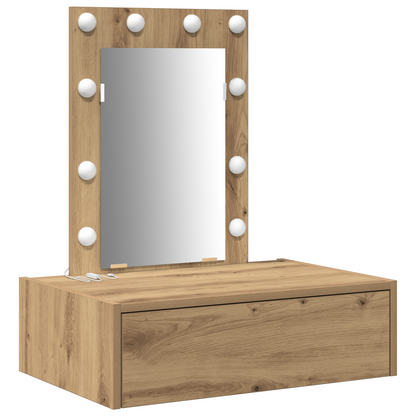 Klædeskab Med Skuffe Brun 60 X 40 X 70 Cm Konstrueret Træ