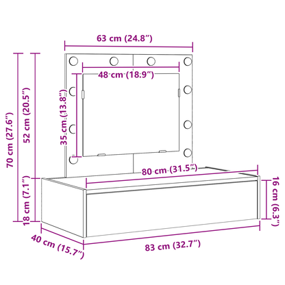 Klædeskab Med Skuffe Sort 83 X 40 X 70 Cm Konstrueret Træ
