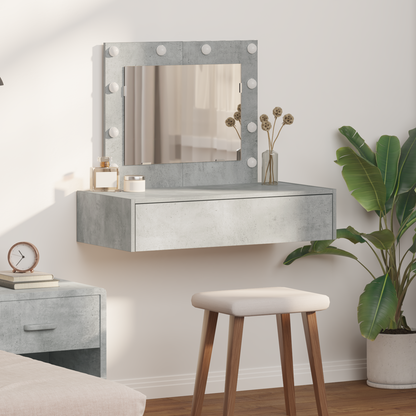 Klædeskab Med Skuffe Grå 83 X 40 X 70 Cm Konstrueret Træ