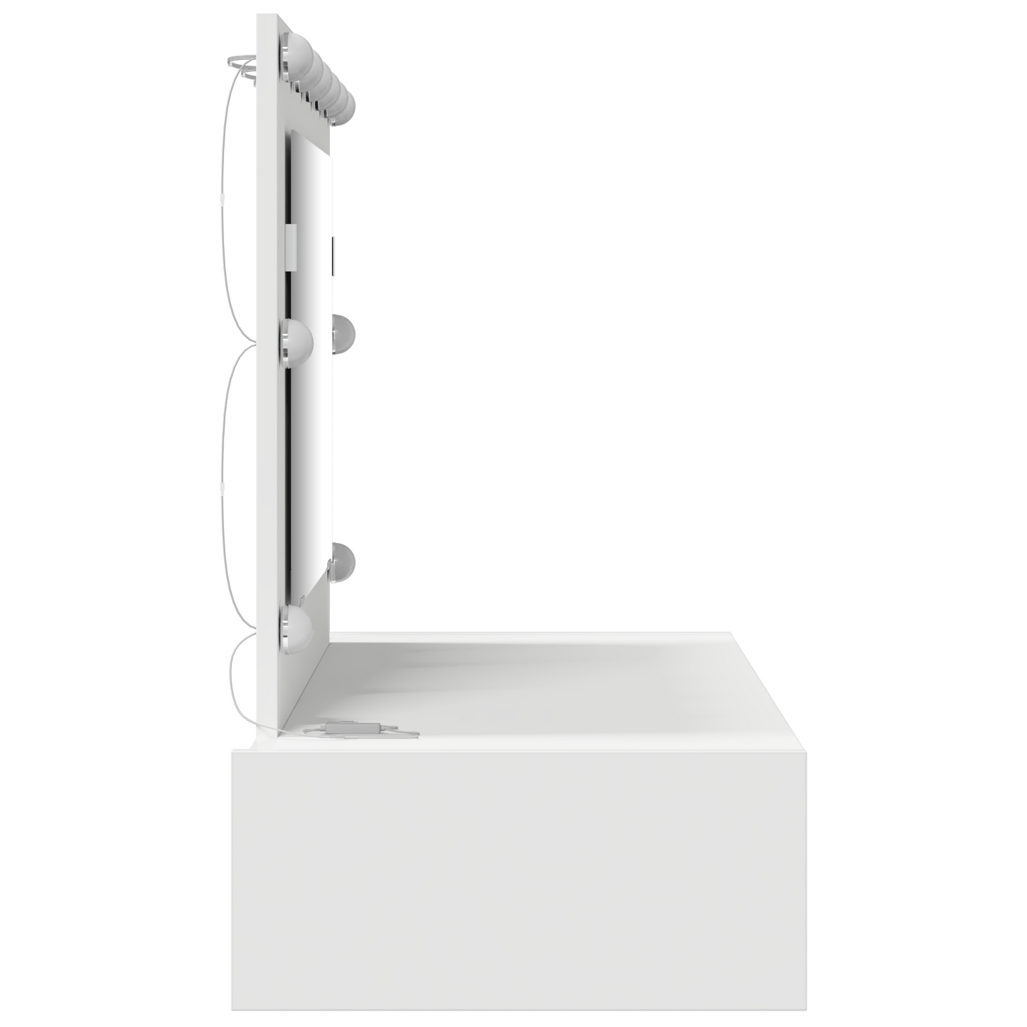 Klædeskab Med Skuffe Hvid 100 X 40 X 70 Cm Konstrueret Træ